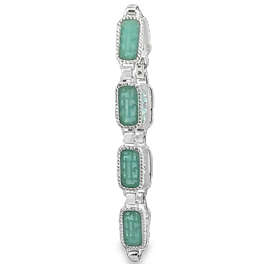 Elegant Sterling Silver Amazonite Bracelet
