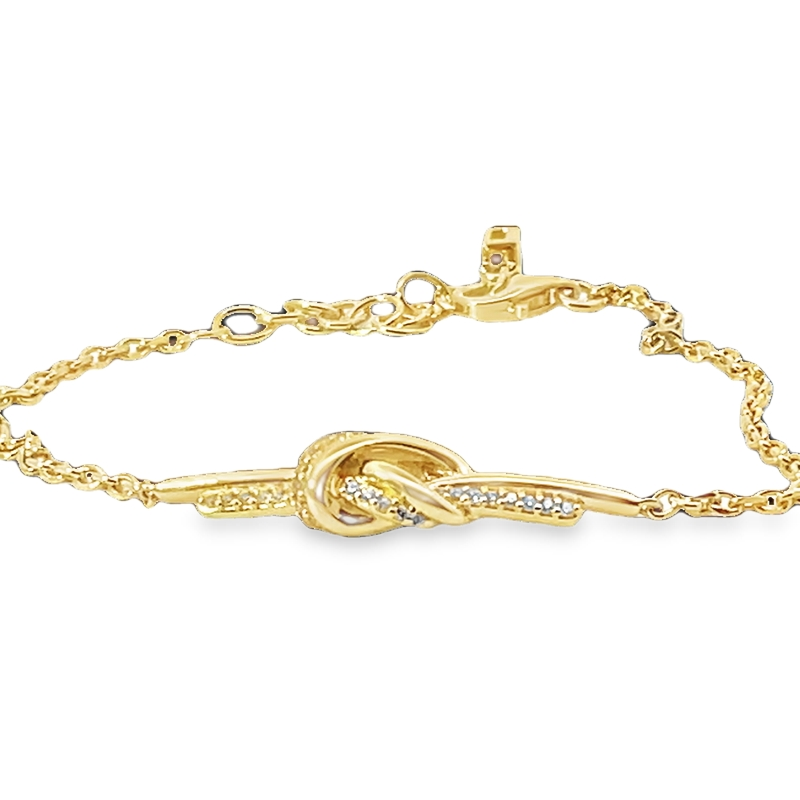 Elegant Gold Plated Unity Knot Bracelet