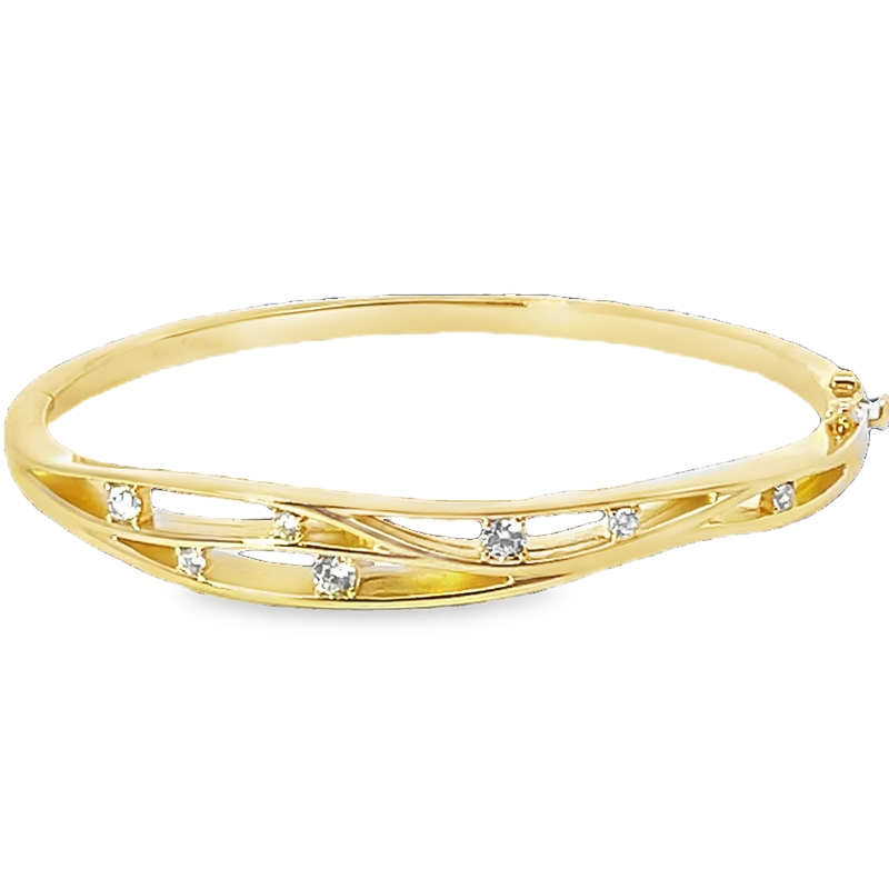 Elegant Gold Plated Bangle Bracelet