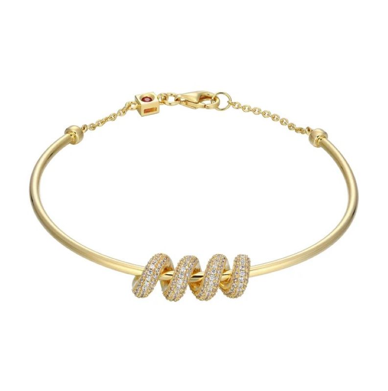 Elegant Yellow Sterling Silver Bracelet