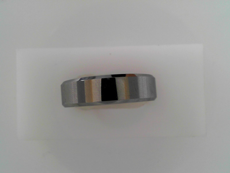 Gent's Grey Polished Tungsten Carbide Comfort Fit Wedding Band Size 9