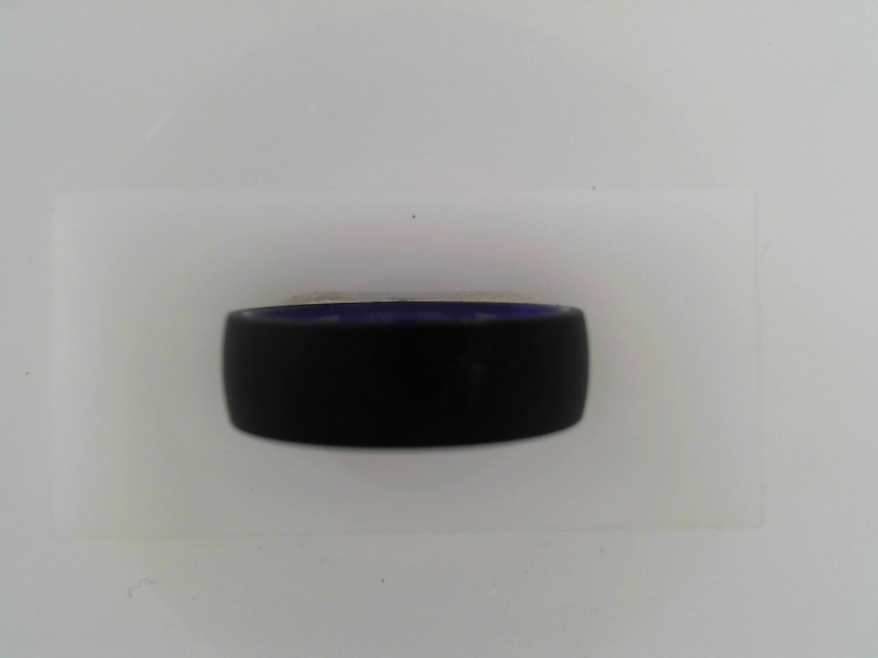 Gent's Black Matte' Tungsten Carbide Comfort Fit Wedding Band Size 10