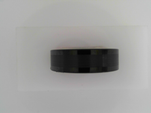 Gent's Black Satin Tungsten Carbide Wedding Band Size 10