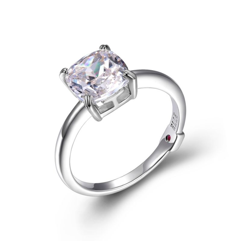 Silver Sterling Silver Solitaire Ring Size 5