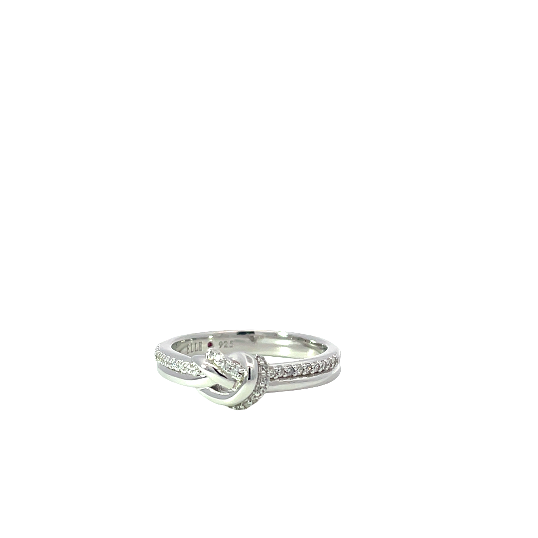 Elegant Silver Knot Ring