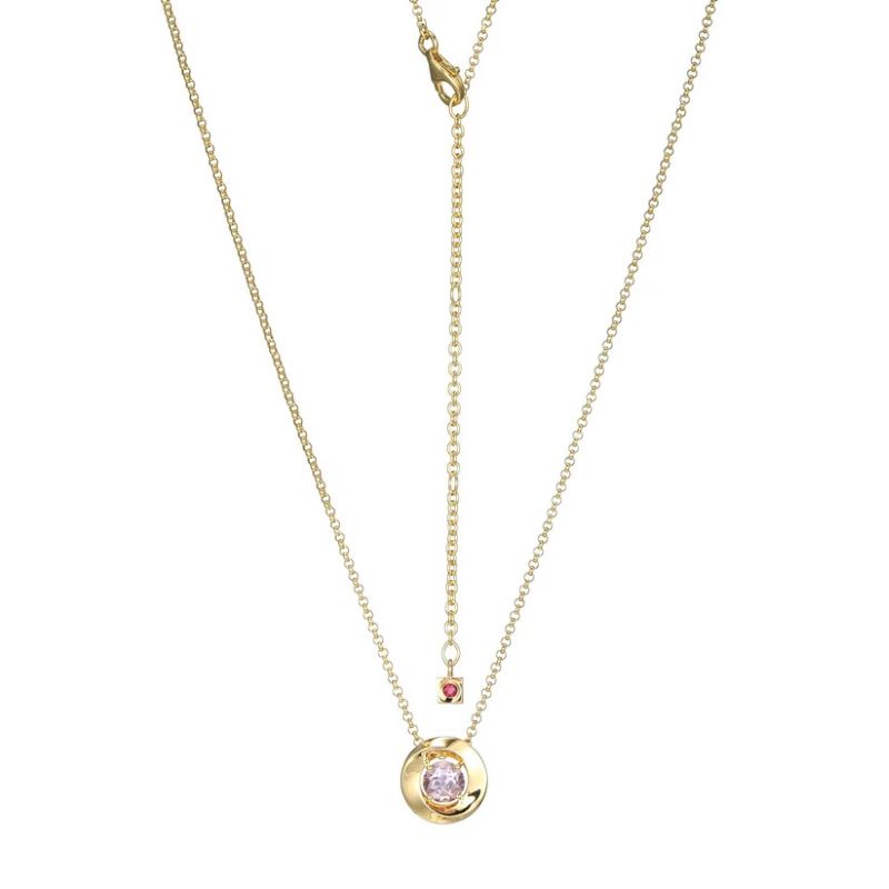 Sterling Silver Pink Amethyst Necklace