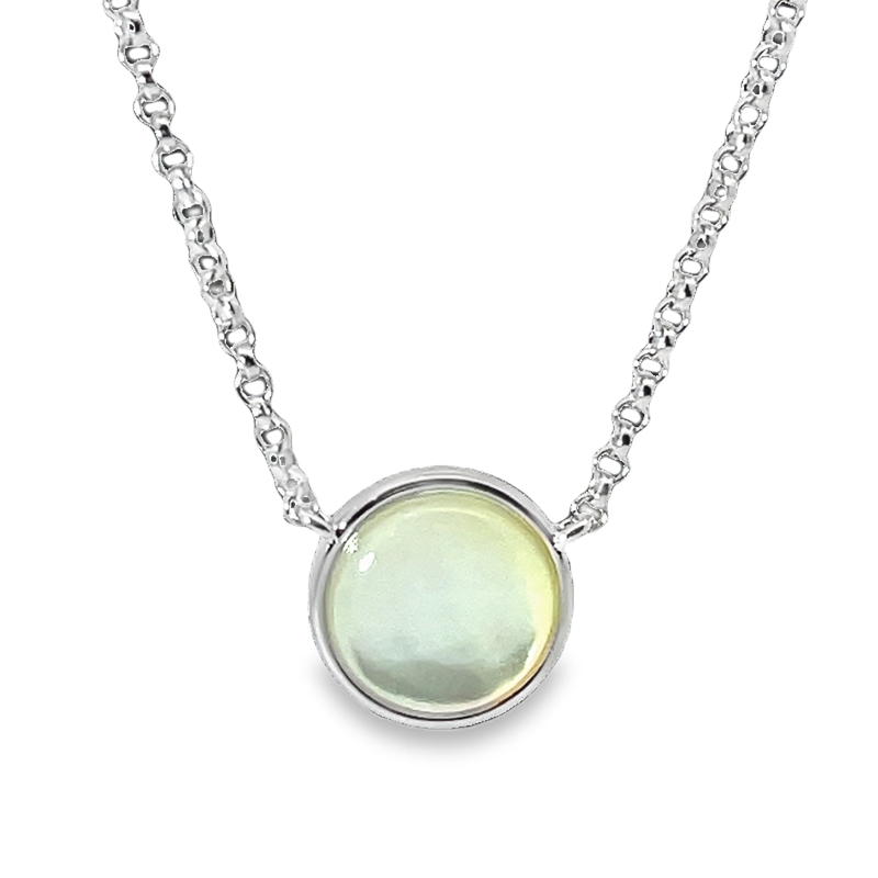 Elegant Mother Of Pearl Pendant Necklace