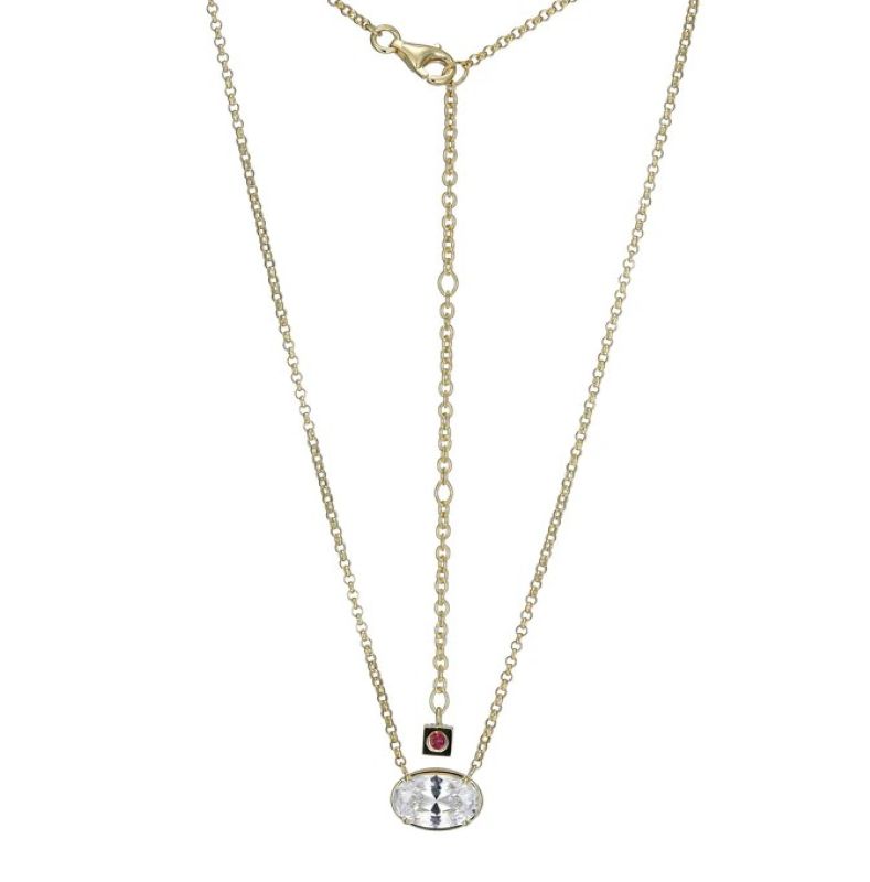 Elegant Oval Cubic Zirconium In Yellow