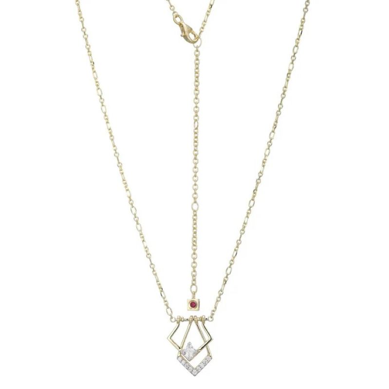 Geometric Kite-shaped Pendant Necklace