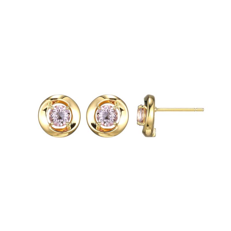 Sterling Silver Pink Amethyst Earrings