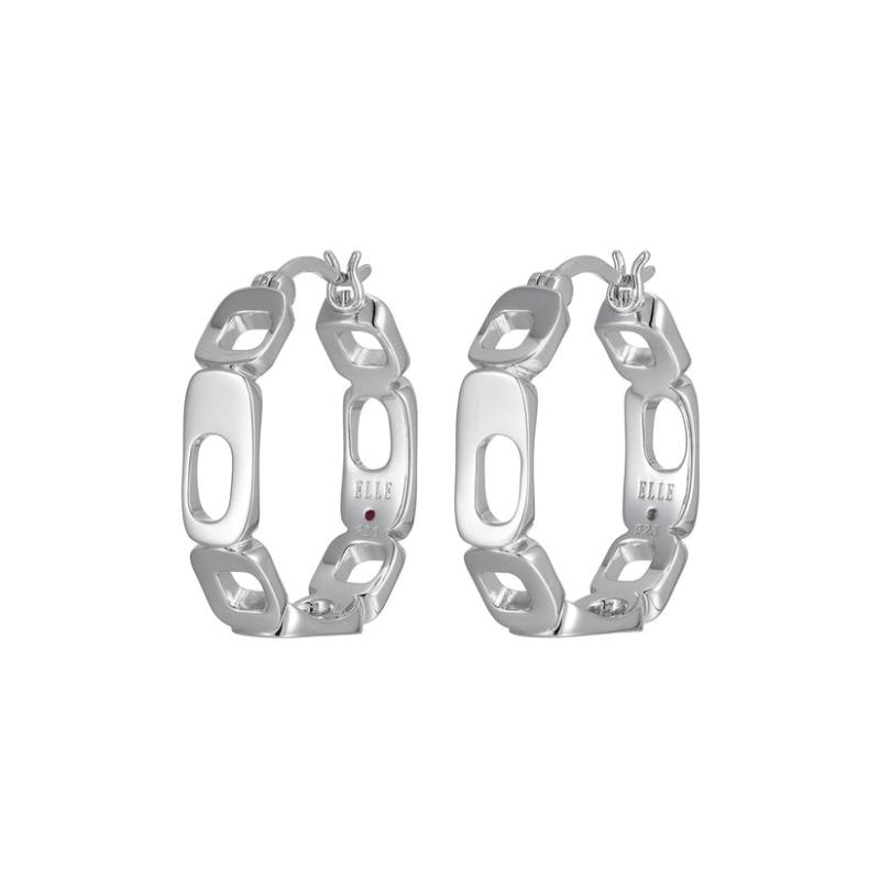 Sterling Silver Medium Link Earrings