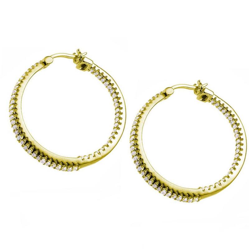 Sterling Silver Medium Hoop Earrings