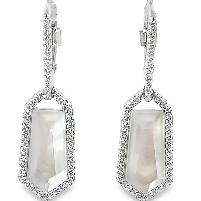Elegant Mother Of Pearl Dangle Earrings