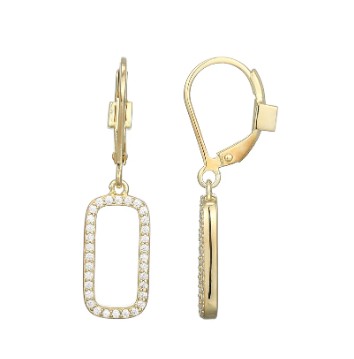 Sparkling Sterling Silver Drop Earrings