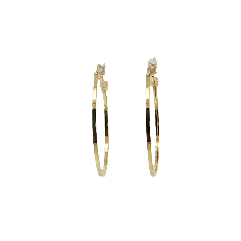 Classic Yellow Gold Plated Hoop Earrings
