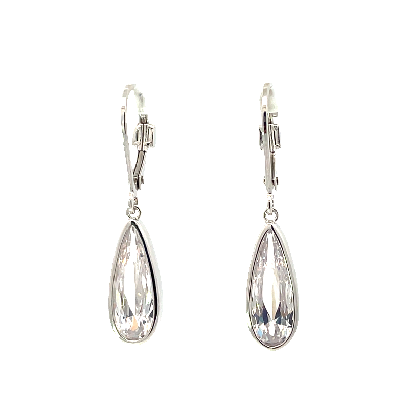 Elegant Pear-shaped Cubic Zirconia Earrings