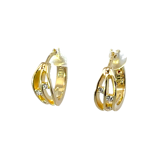 Stunning Gold Plated Hoop Earrings