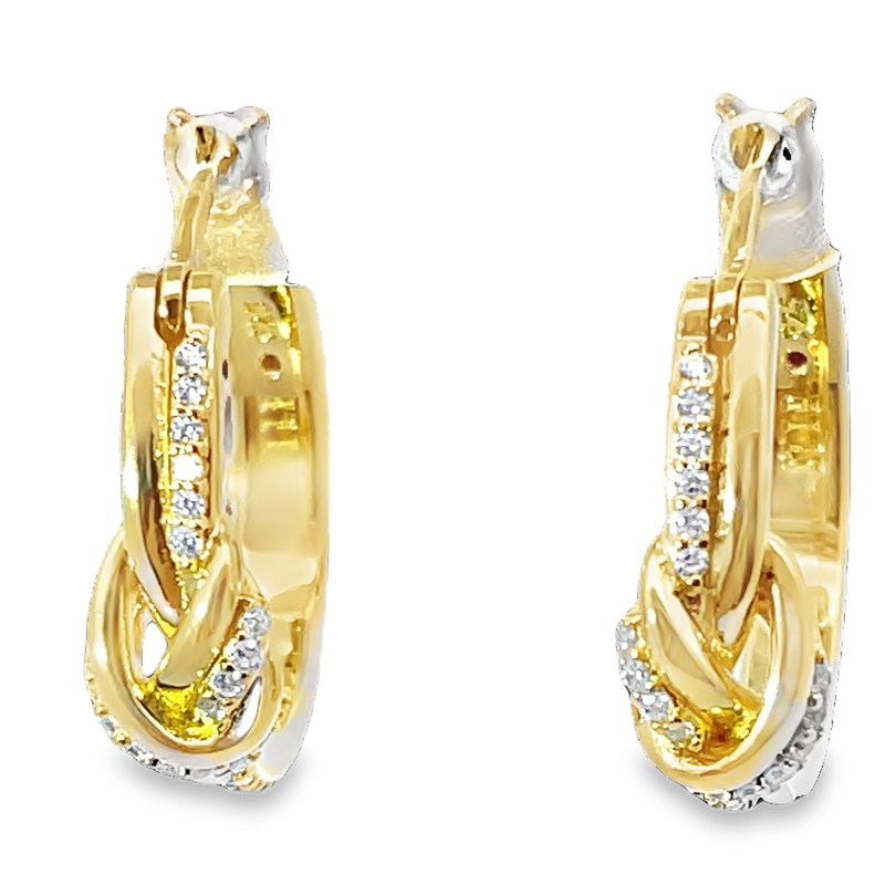Elegant Gold Plated Unity Knot Earrings