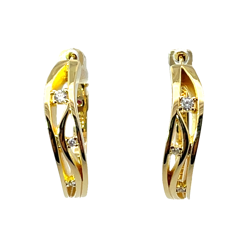 Elegant Gold Plated Hoop Earrings