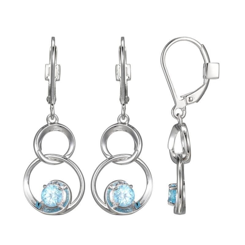 Beautiful Blue Topaz Earrings