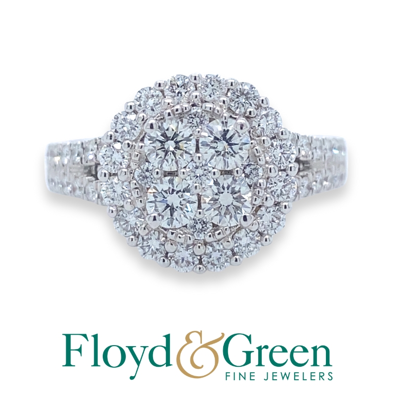 MARTIN FLYER Diamond Cluster Engagement Ring
