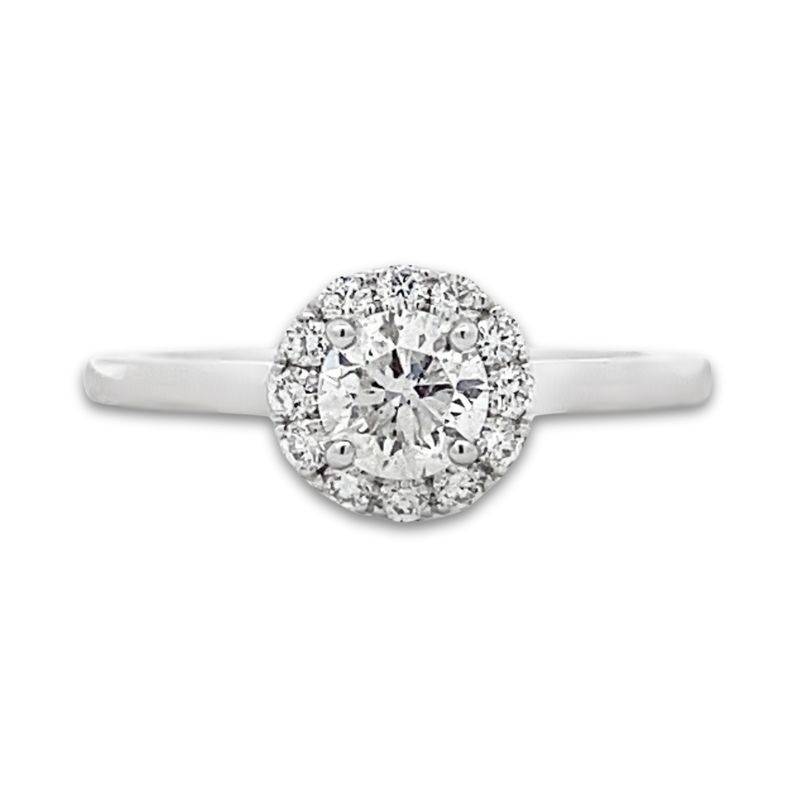 Round Diamond Halo Engagement Ring