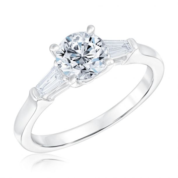 14KW Round 1.00CT H SI3 EGL USA Fancy Solitare Diamond Engagement Ring Tap Bag 1/3ctw Size 6.5