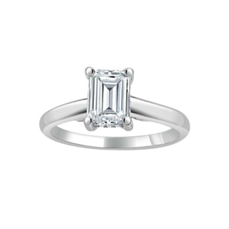 Emerald Cut Solitaire Engagement Ring