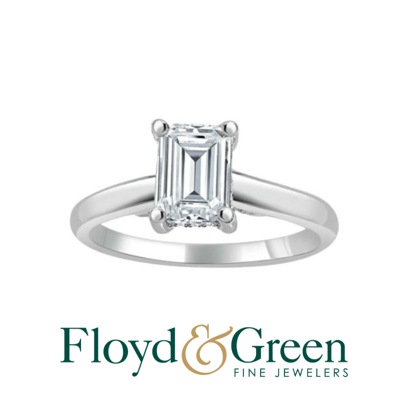 Emerald Cut Solitaire Engagement Ring