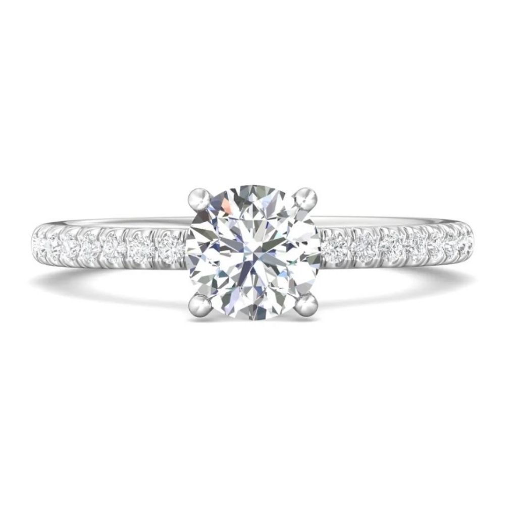 14KW .90CT Round F SI2 AGS CERT Solitaire .27ctw H-I/SI2 Size 6.5
M $2250 C $4950