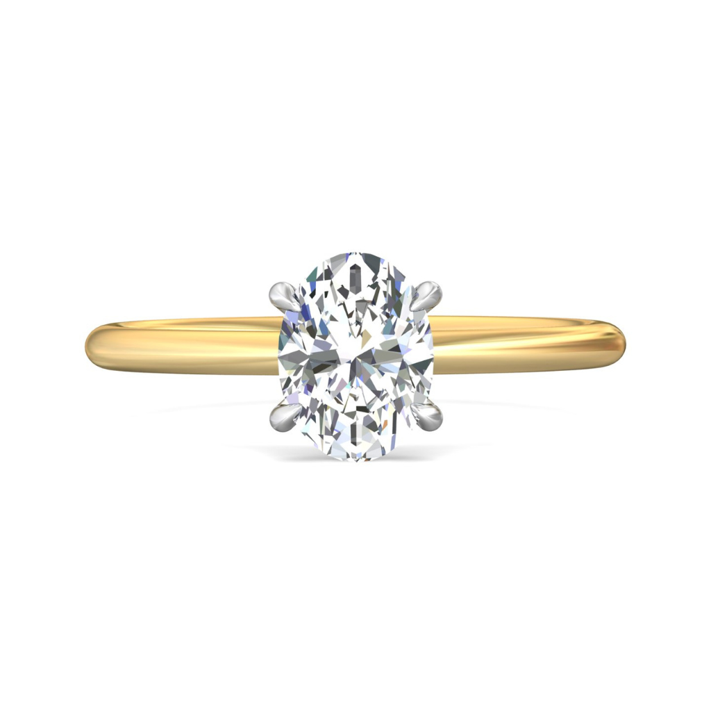 18KY/PL 1.21CT Oval I SI2 GIA Hidden-Halo Solitaire w/ 20 Dia .06ctw H/I SI2 
M $2025 C $8299