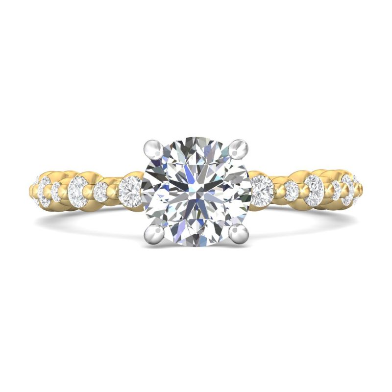 MARTIN FLYER Shared Prong Fancy Solitaire Engagement Ring