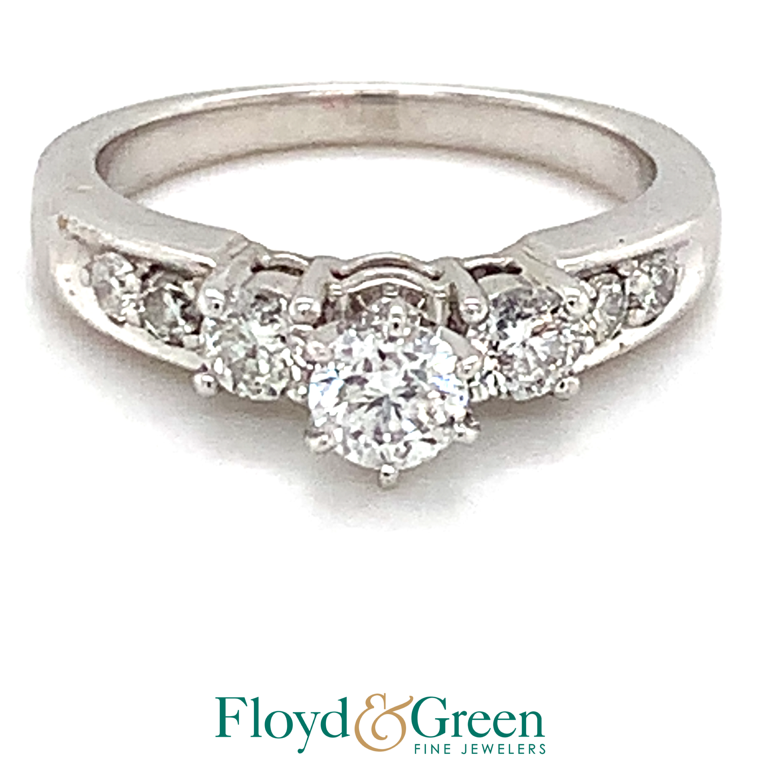 white diamond engagement ring
