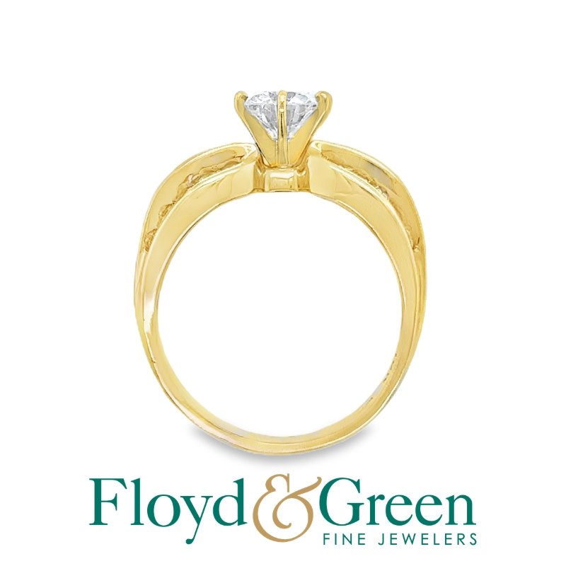 3 Row Diamond Engagement Ring