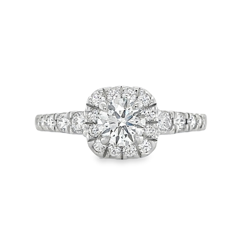 HEARTS ON FIRE Transcend Premier Halo Engagement Ring