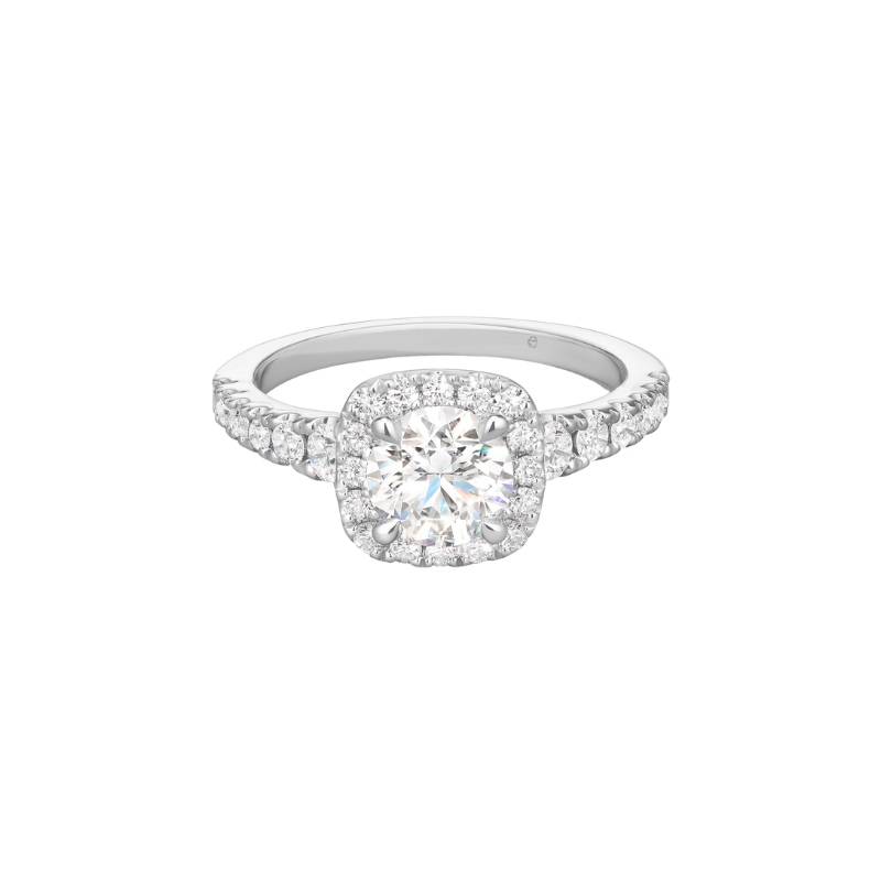 HEARTS ON FIRE Transcend Premier Halo Engagement Ring