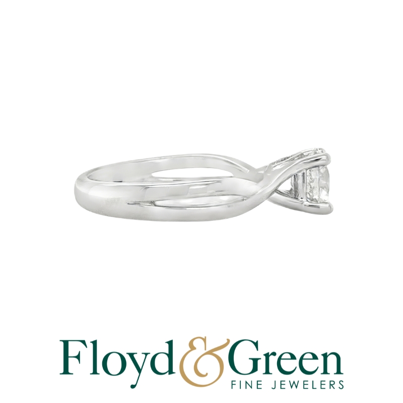 Twist Shank Solitaire Engagement Ring