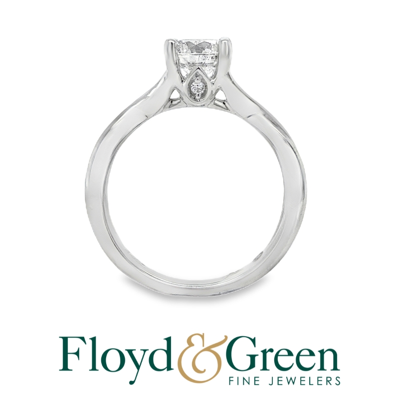 Twist Shank Solitaire Engagement Ring