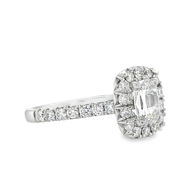 HENRI DAUSSI Diamond Halo Engagement Ring