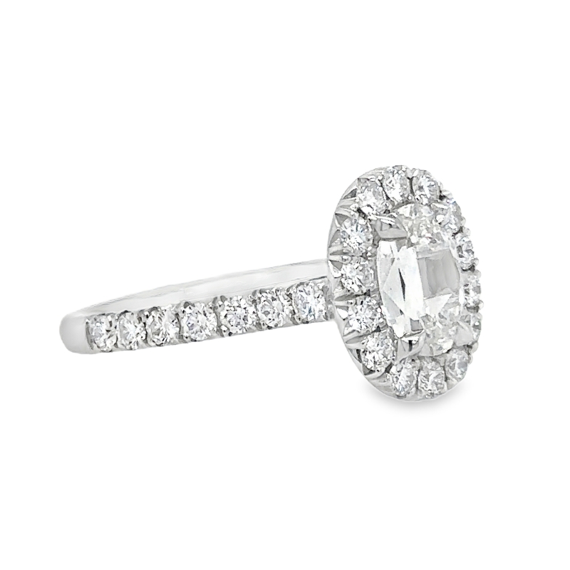 HENRI DAUSSI Diamond Halo Engagement Ring