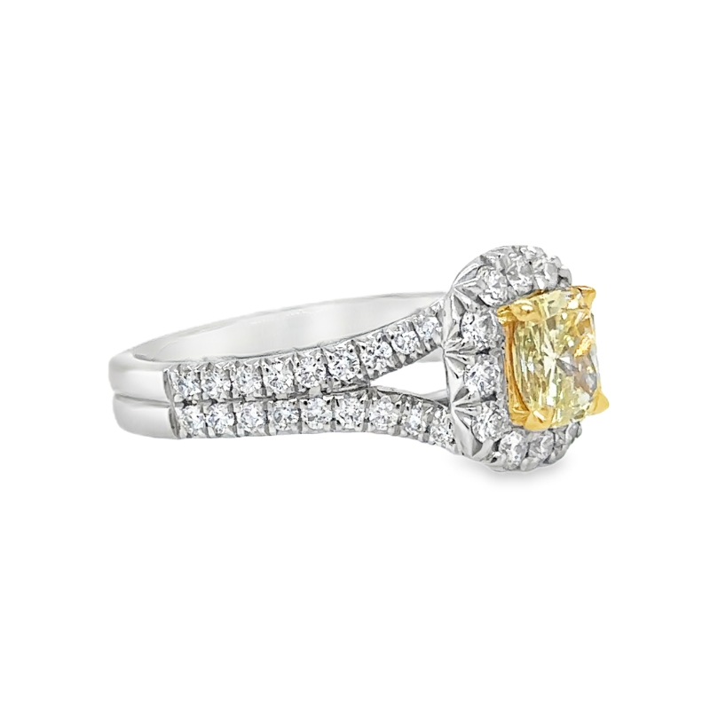 HENRI DAUSSI Yellow Diamond Engagement Ring