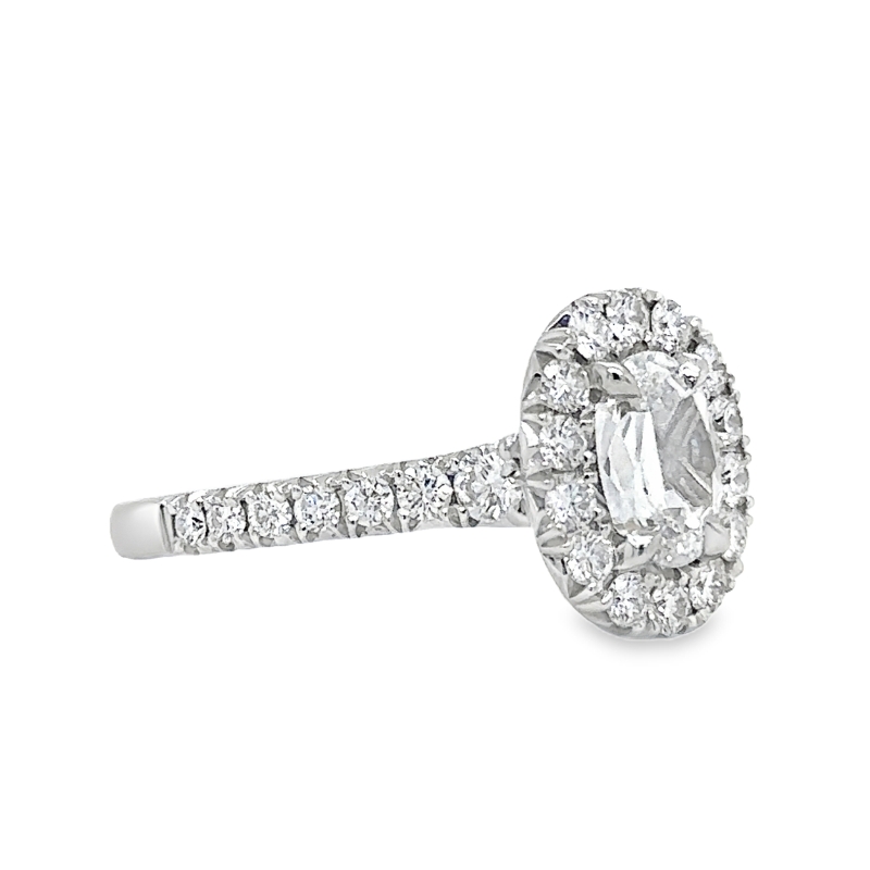 HENRI DAUSSI Diamond Halo Engagement Ring