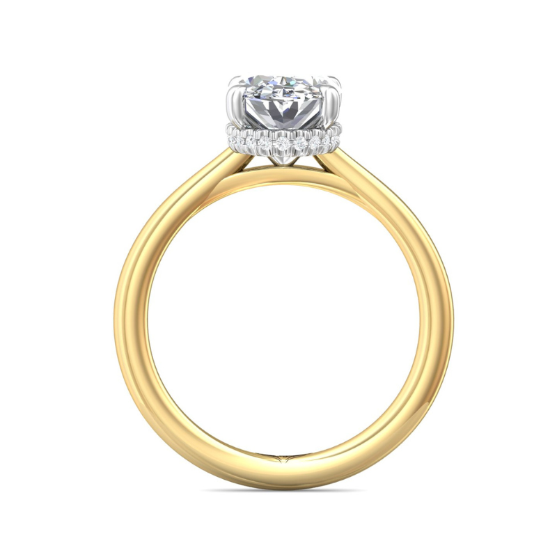 MARTIN FLYER Hidden Halo Lab Grown Solitaire Engagement Ring