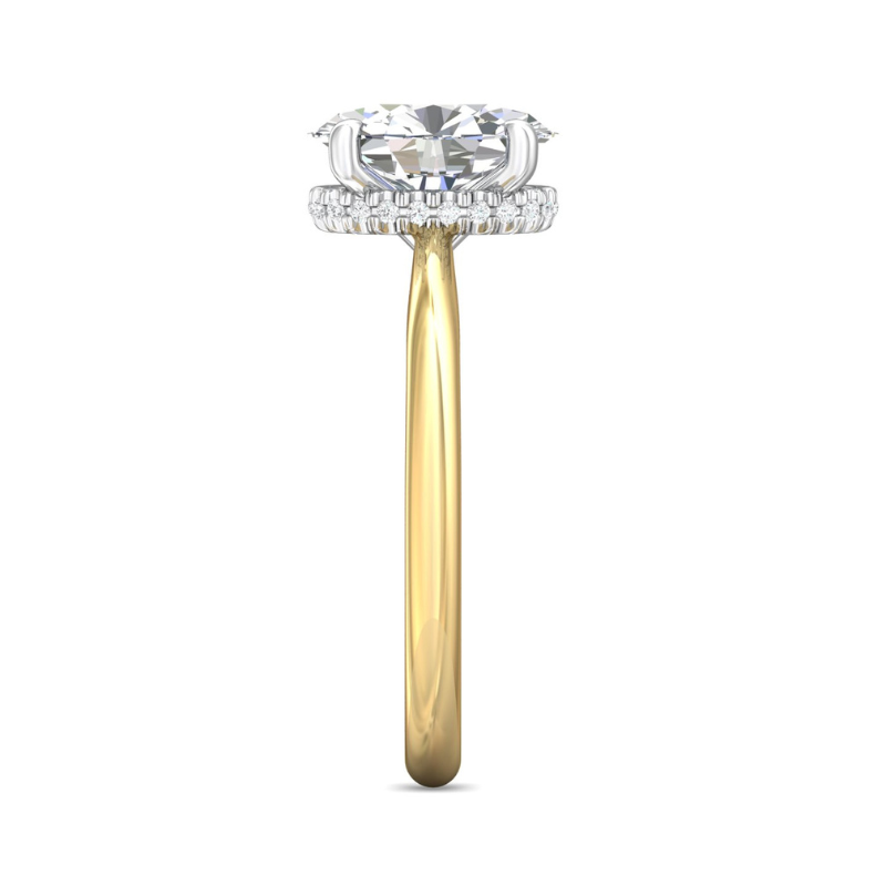 MARTIN FLYER Hidden Halo Lab Grown Solitaire Engagement Ring