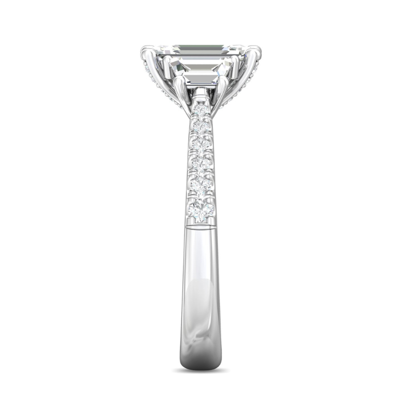 Martin Flyer - Platinum Emerald Cut 3-Stone Ring