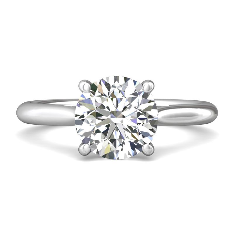 PL Solitaire Eng Ring 3.02ct F VS1 Round LGC w/ .08ctw G-H VS2-SI1 Size 6.5 
M $2500 C $2699