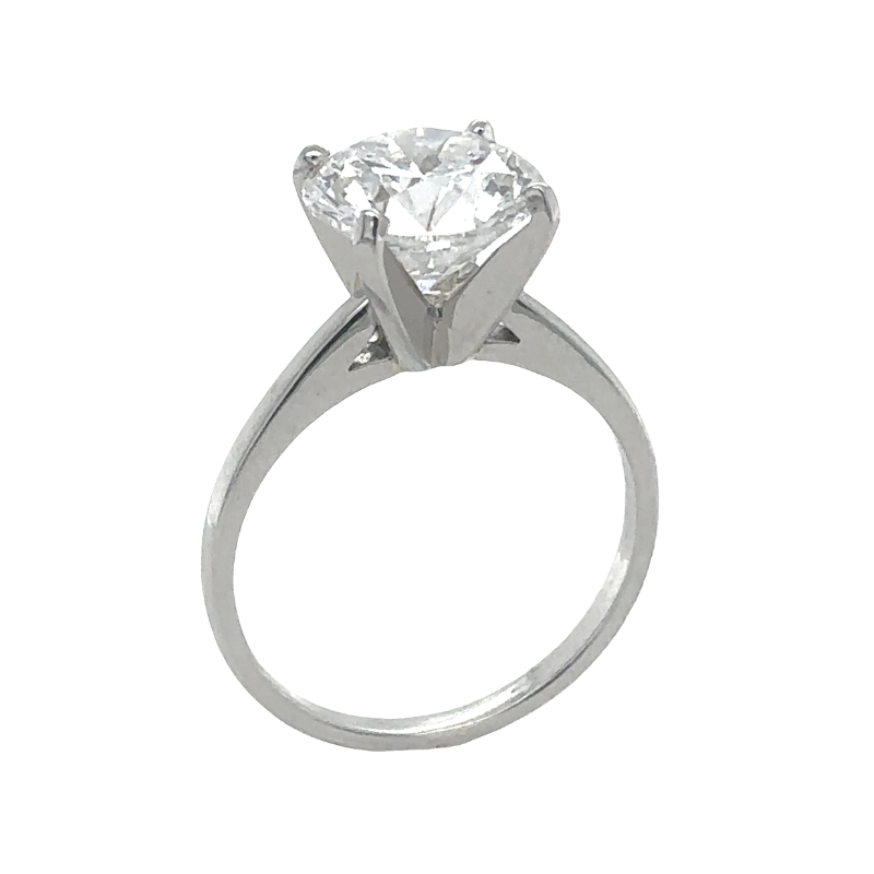 PL 3.55CT Round E VS1 IGI CERT LGC 4 Prong Solitaire Engagement Ring Size 7.25