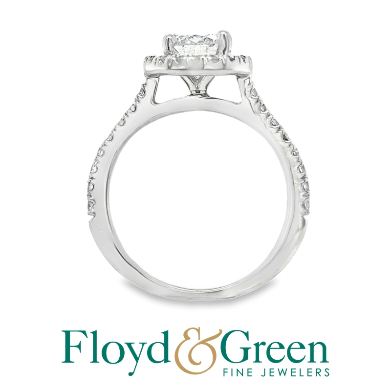 Round Diamond Halo Engagement Ring