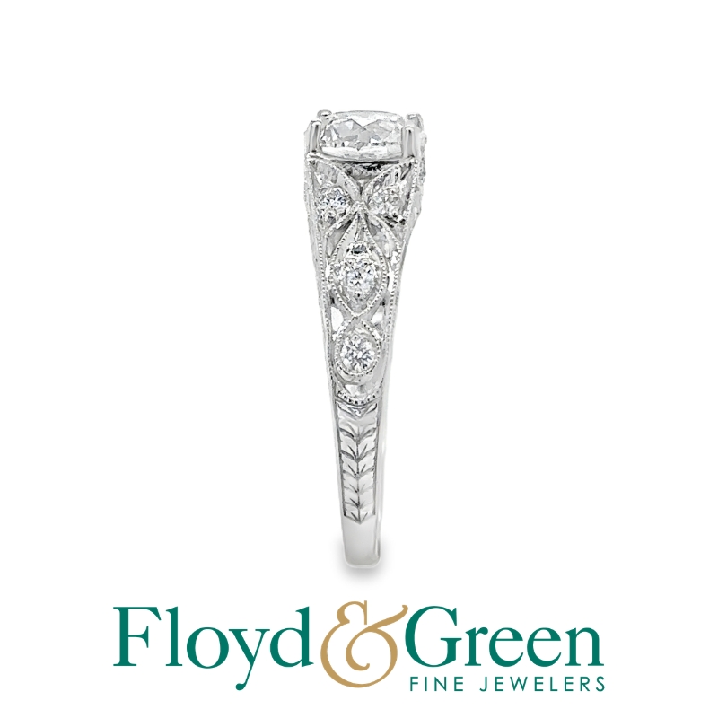 Filigree Diamond Engagement Ring