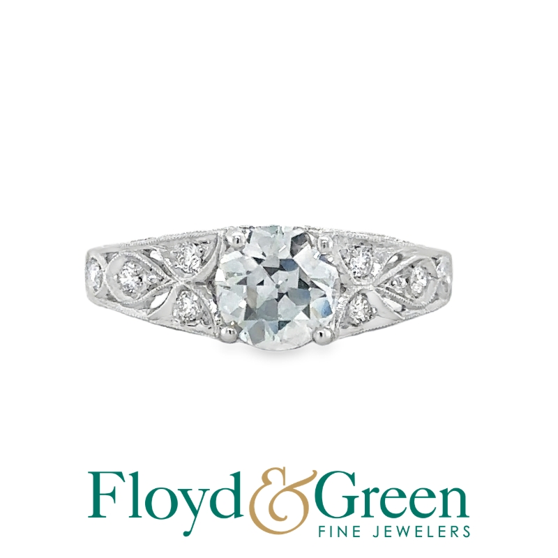 Filigree Diamond Engagement Ring
